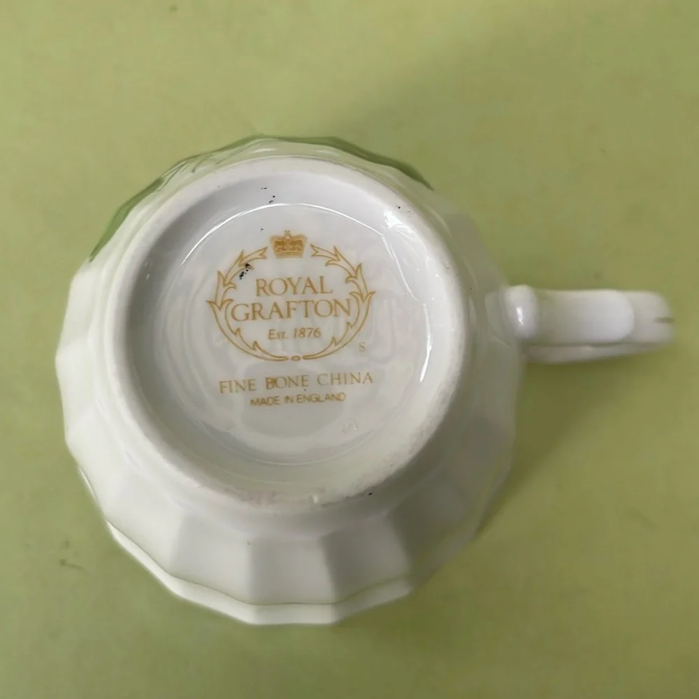 Antique bone china tea cup with saucer